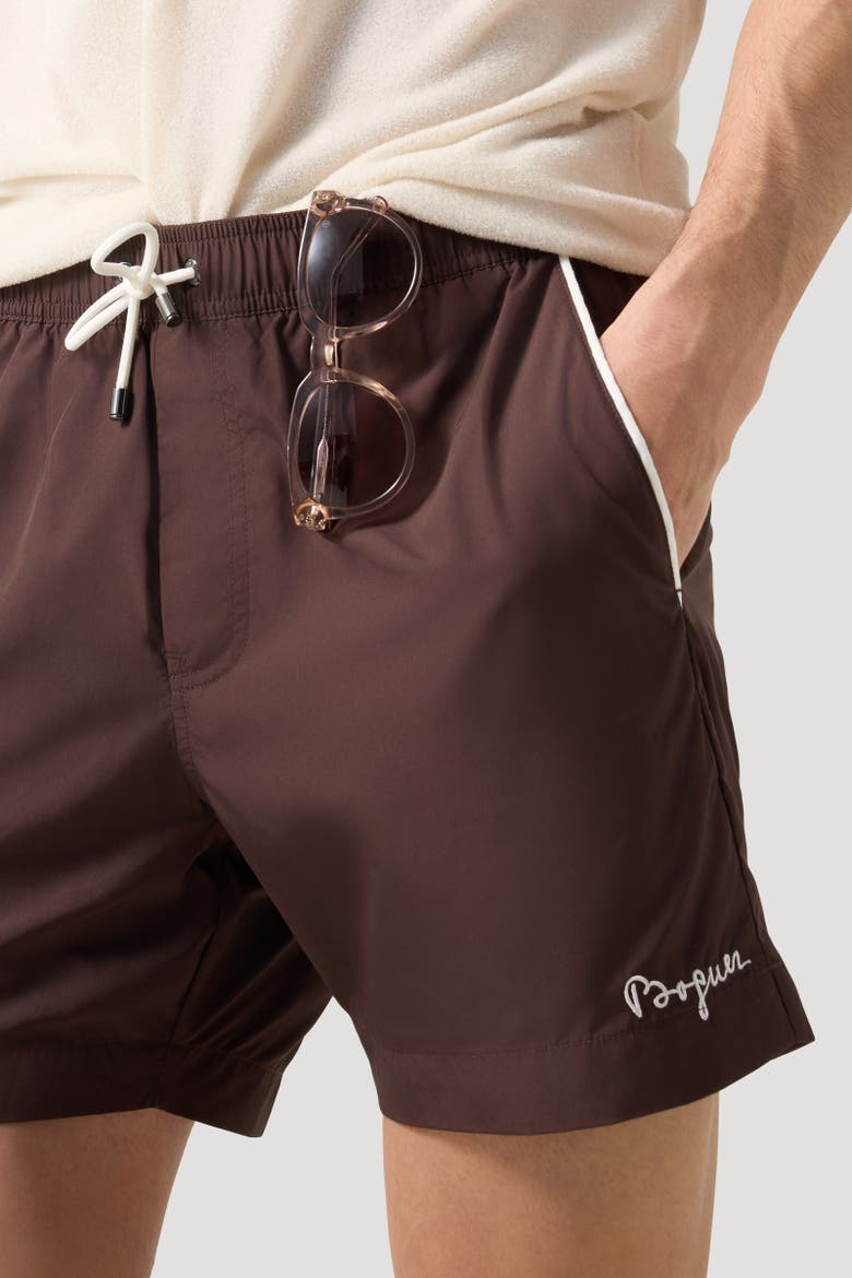 Paul Swim Shorts, Alternate, color, Dark brown