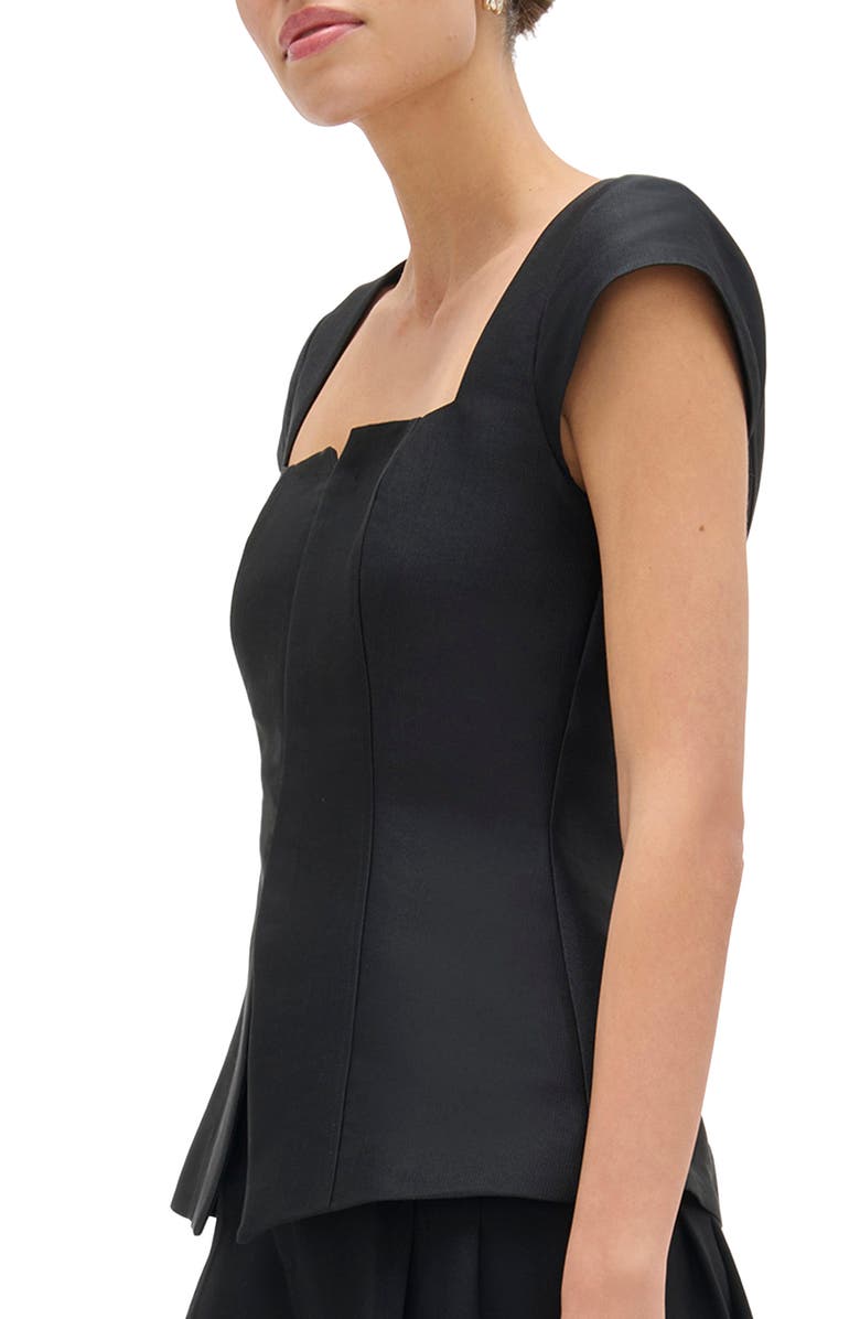 ALIGNE Mars Squar Neck Top, Alternate, color, Black