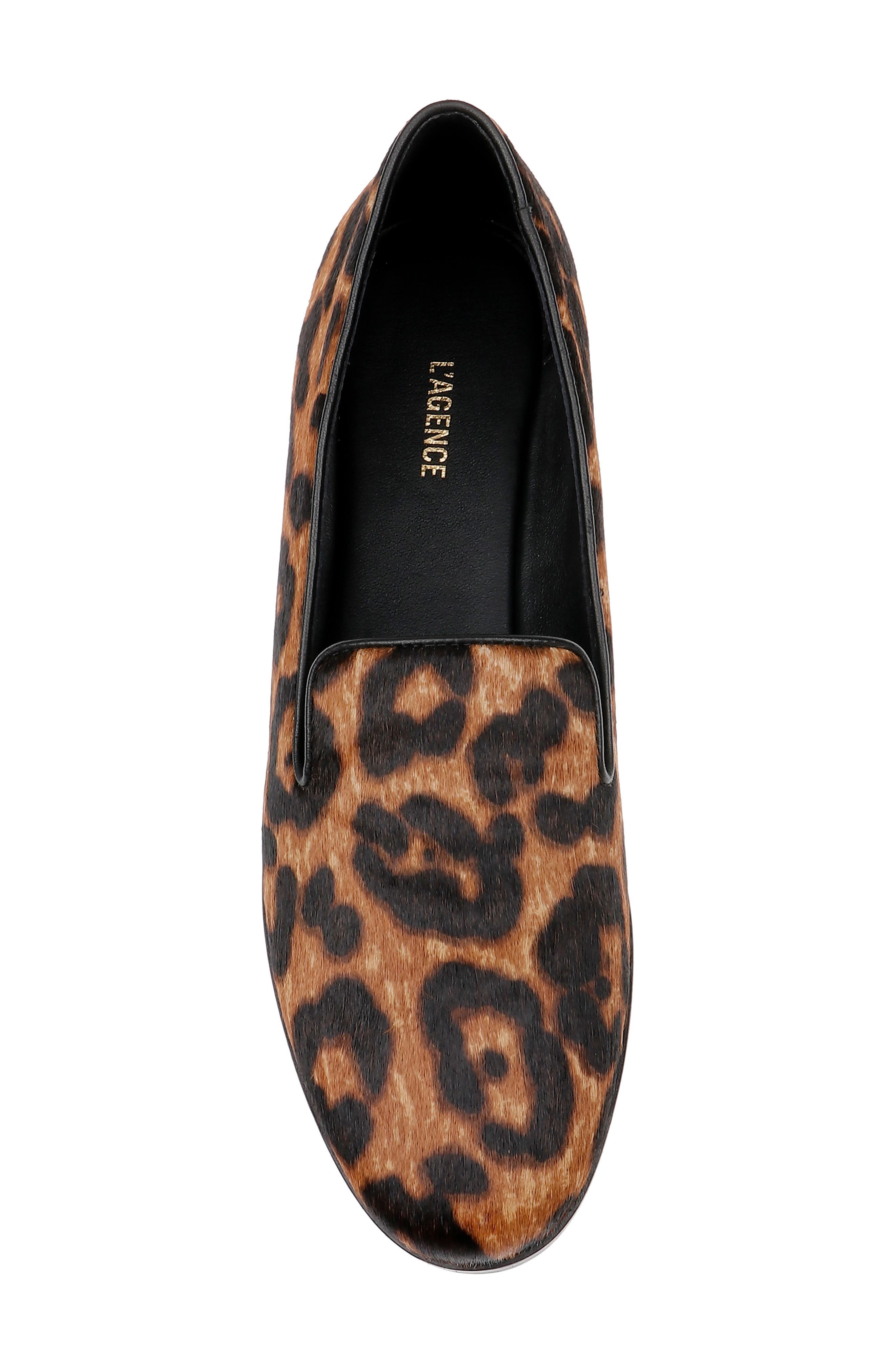 L'AGENCE Dominik Genuine Calf Hair Flat, Alternate, color, Leopard Hair Calf