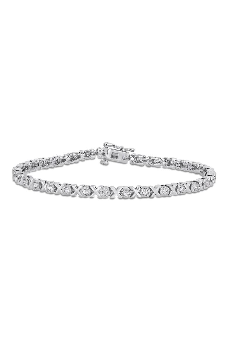 Diamond Tennis Bracelet - 0.96ct., Main, color, SILVER