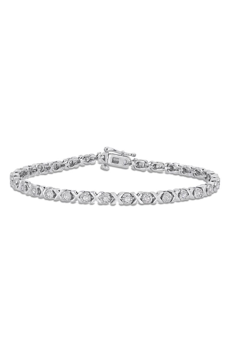 DELMAR Diamond Tennis Bracelet - 0.96ct., Main, color, Silver
