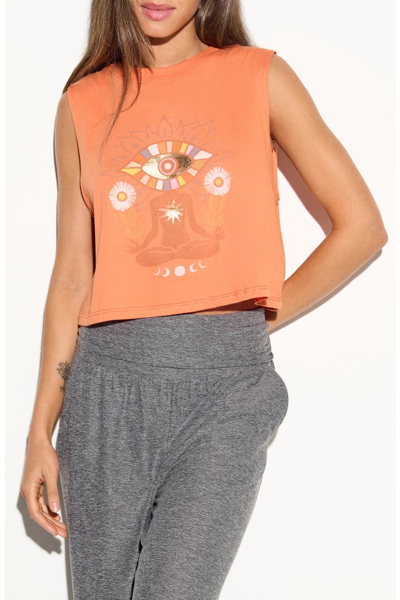Watchful Spirit Graphic Crop Tank, Main, color, DUSTY ORANGE