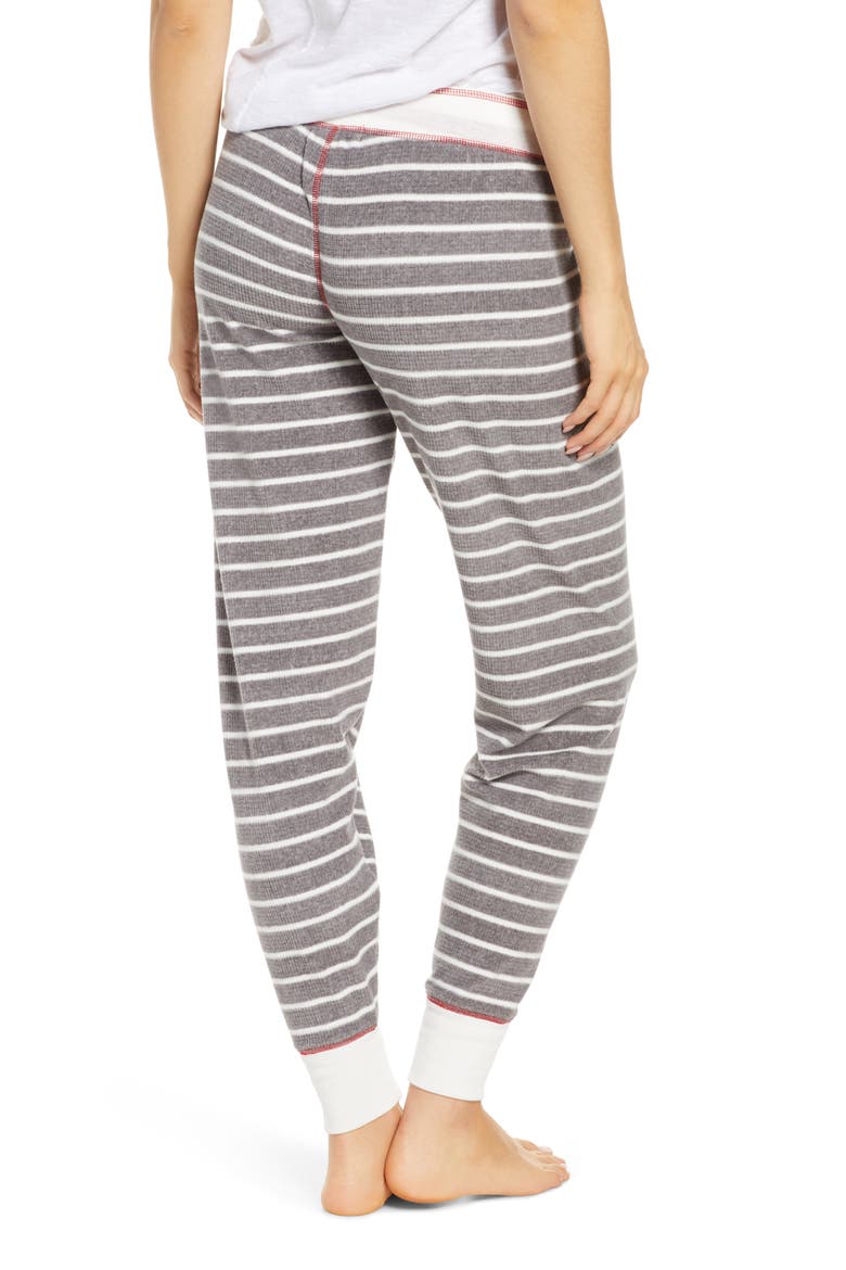 Thermal Fleece Pajama Pants, Alternate, color, HEATHER GREY