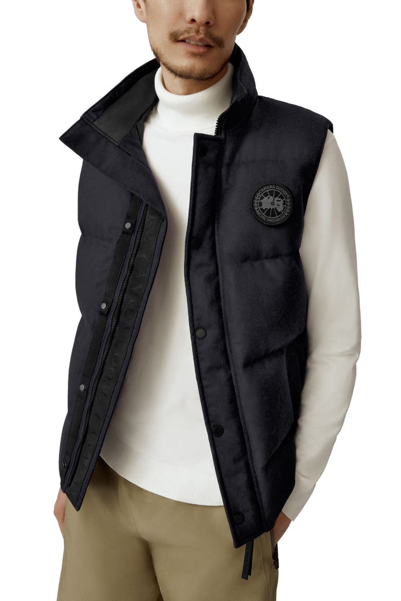 Garson Recycled Wool Blend Down Vest, Main, color, ATLANTIC NAVY MELANGE