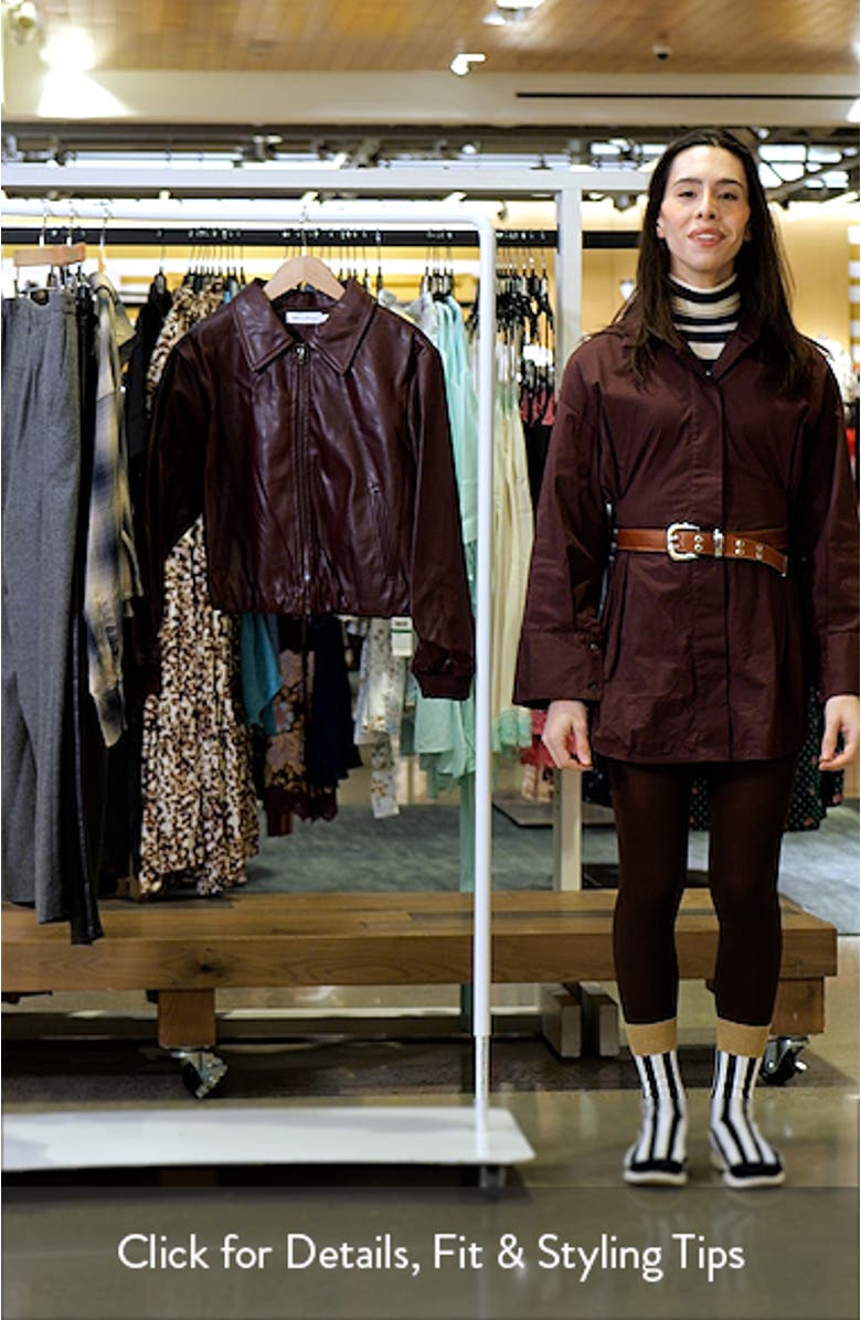 Faux Leather Bomber Jacket, sales video thumbnail