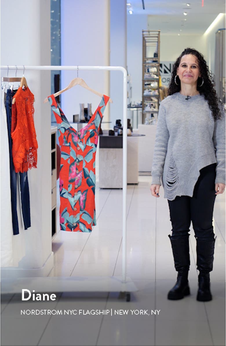 Summer Foliage Linen Minidress, sales video thumbnail