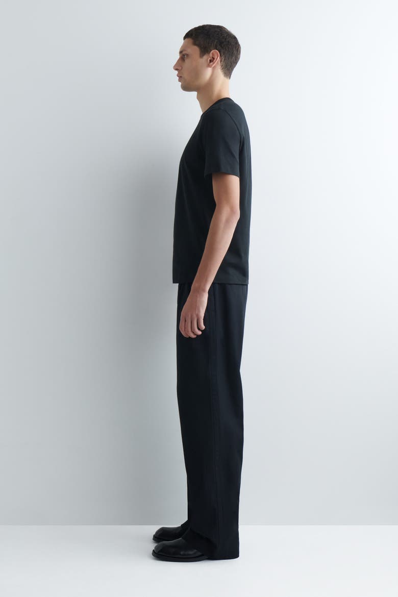 Brushed-Cotton Shirt, Alternate, color, BLACK