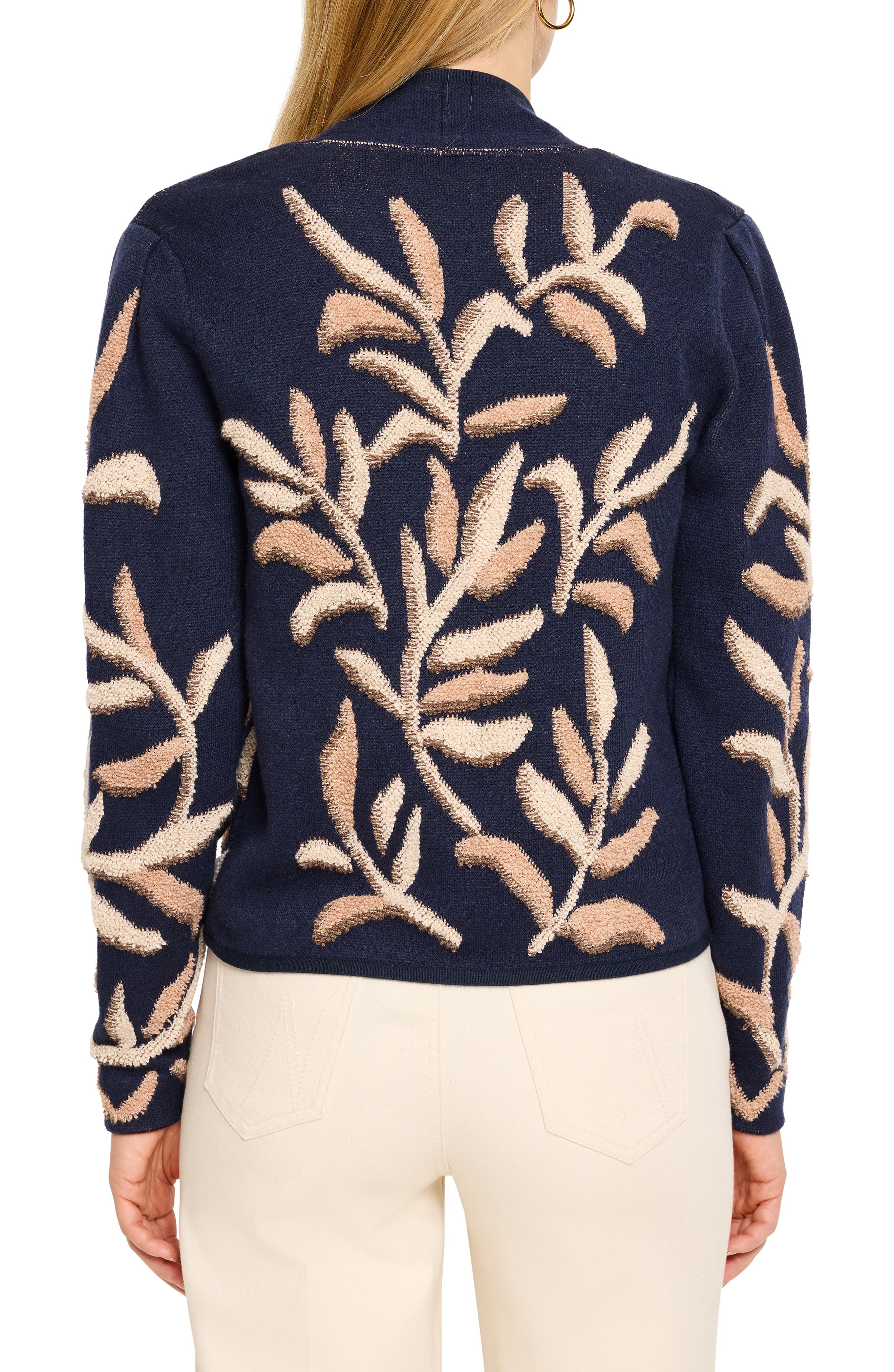 Midnight Fern Jacquard Knit Jacket - image 2
