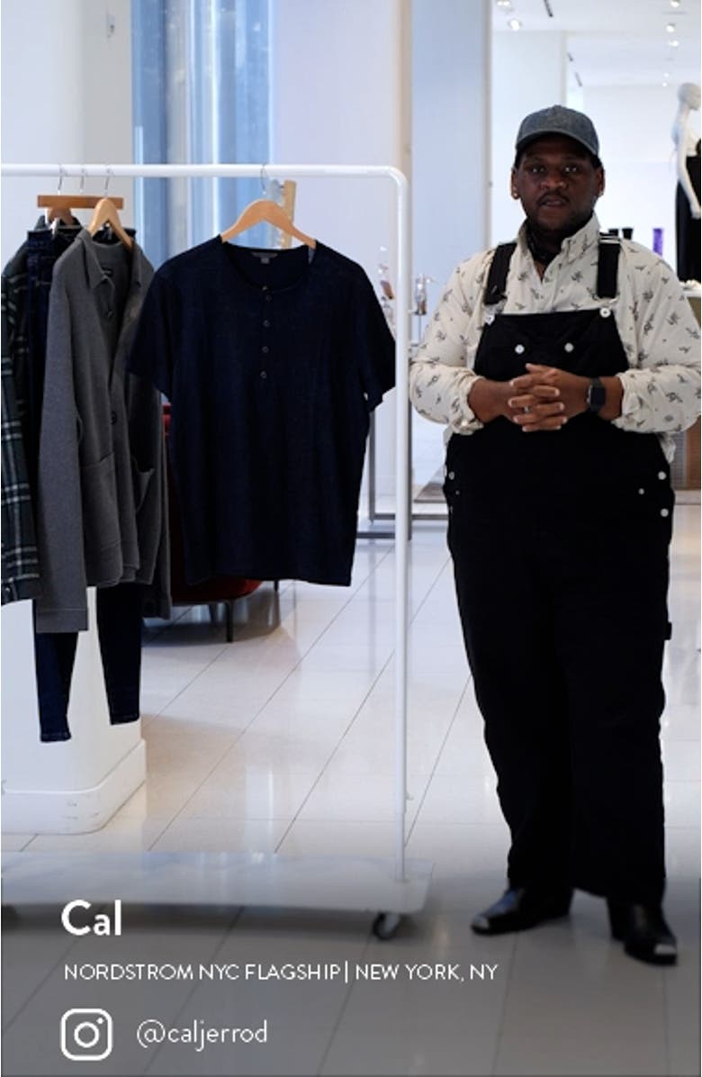 Torrance Short Sleeve Linen Henley, sales video thumbnail