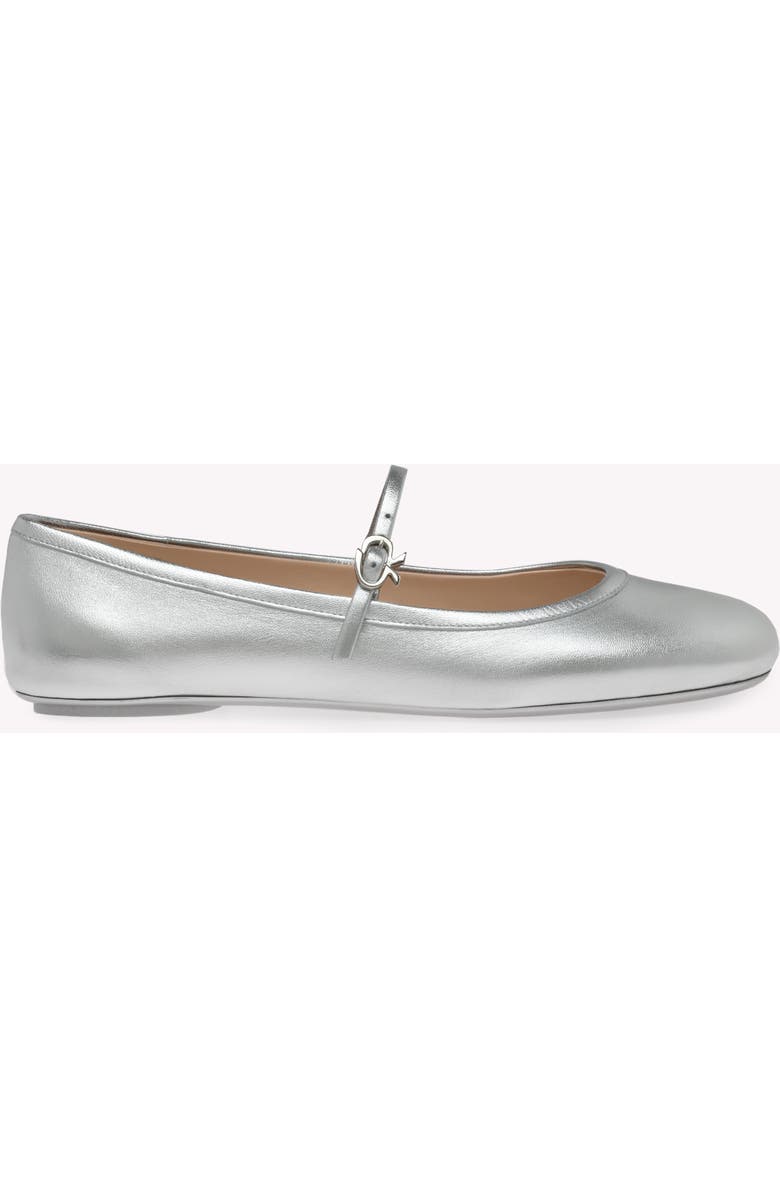 Gianvito Rossi Carla Ballerina, Main, color, Silver Nappa