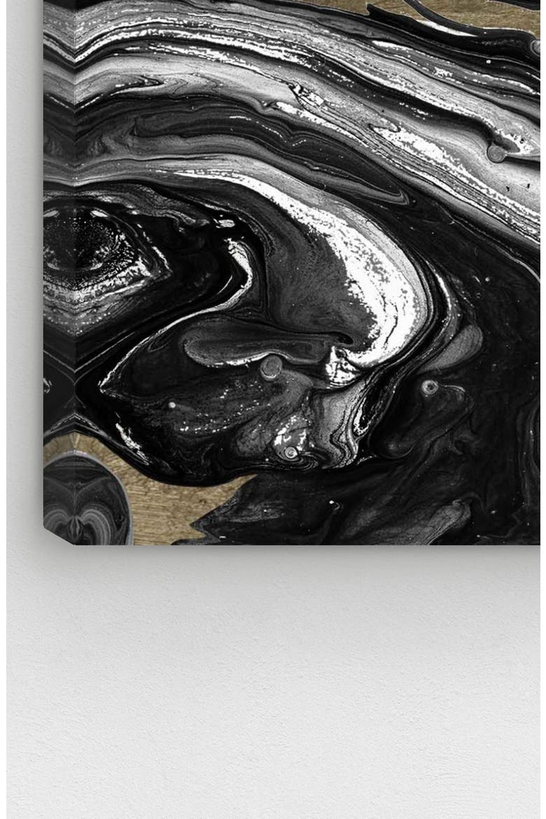Agate Luxe Champagne Canvas Wall Art, Alternate, color, BLACK GOLD GRAY