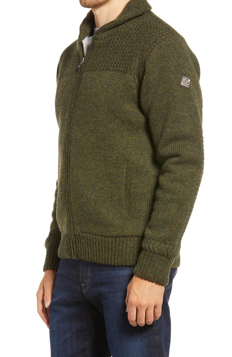 Schott NYC Lined Wool Blend Zip Sweater Jacket, Alternate, color, 