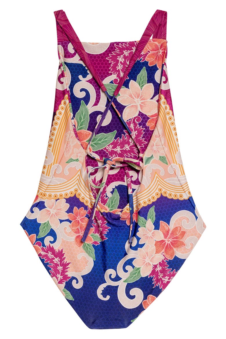 Kids' Amina Thamar Reversible One-Piece Swimsuit, Alternate, color, BLUE