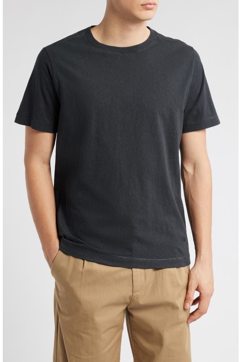Organic Cotton & Hemp T-Shirt, Main, color, CHARCOAL