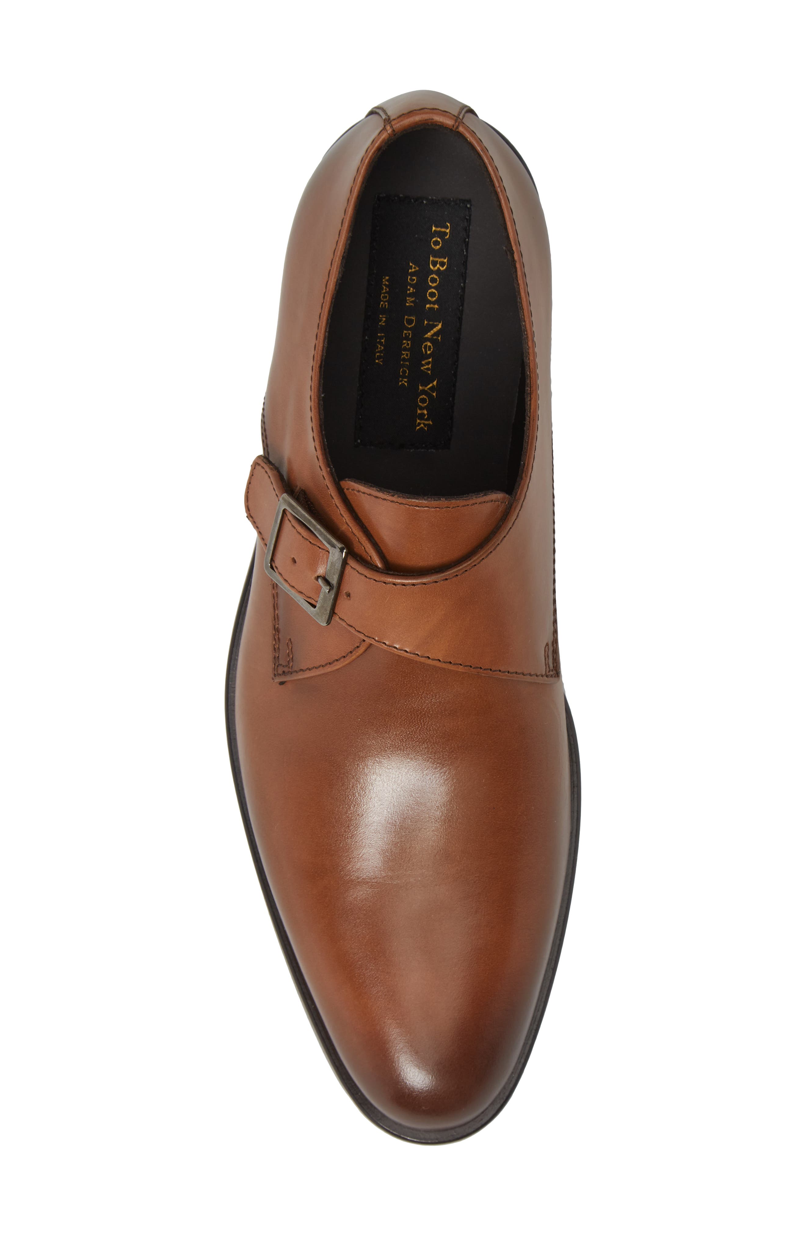 San Marcos Monk Strap Shoe, Alternate, color, BROWN LEATHER
