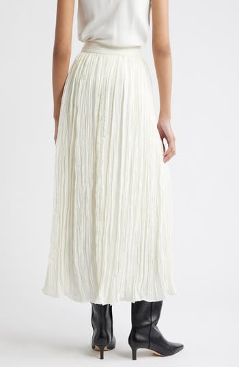 Crinkle A-Line Maxi Skirt