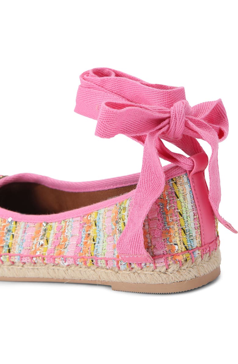 Kurt Geiger London Pimlico Espadrille Ankle Wrap Ballet Flat, Alternate, color, Pink