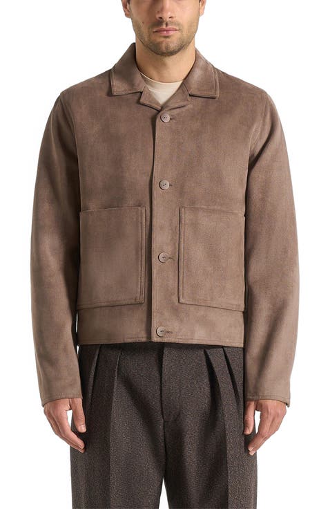 Michel Suede Jacket With Revere Collar
