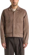Manière De Voir Michel Suede Jacket With Revere Collar