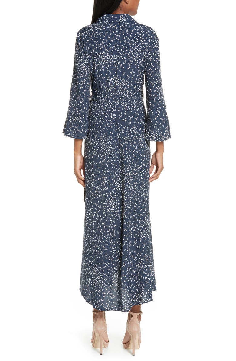 Ganni Barra Crepe Wrap Dress, Alternate, color,