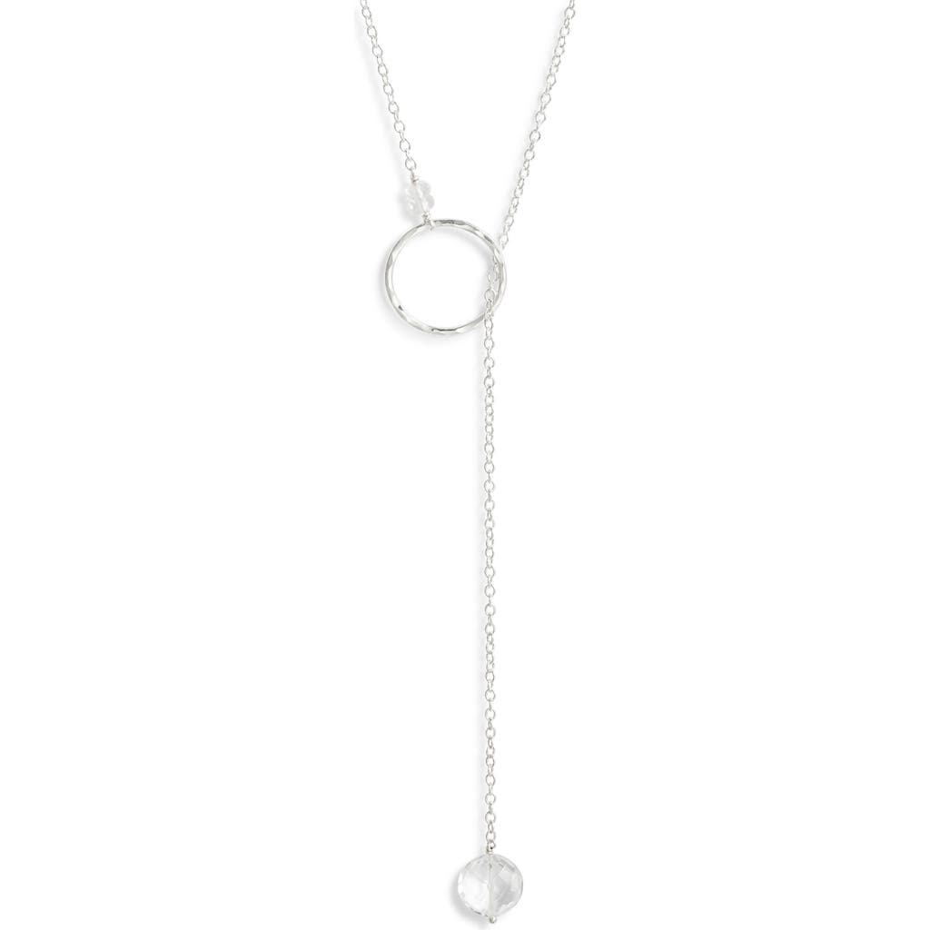 Nashelle Gwyneth Semiprecious Toggle Necklace In Silver