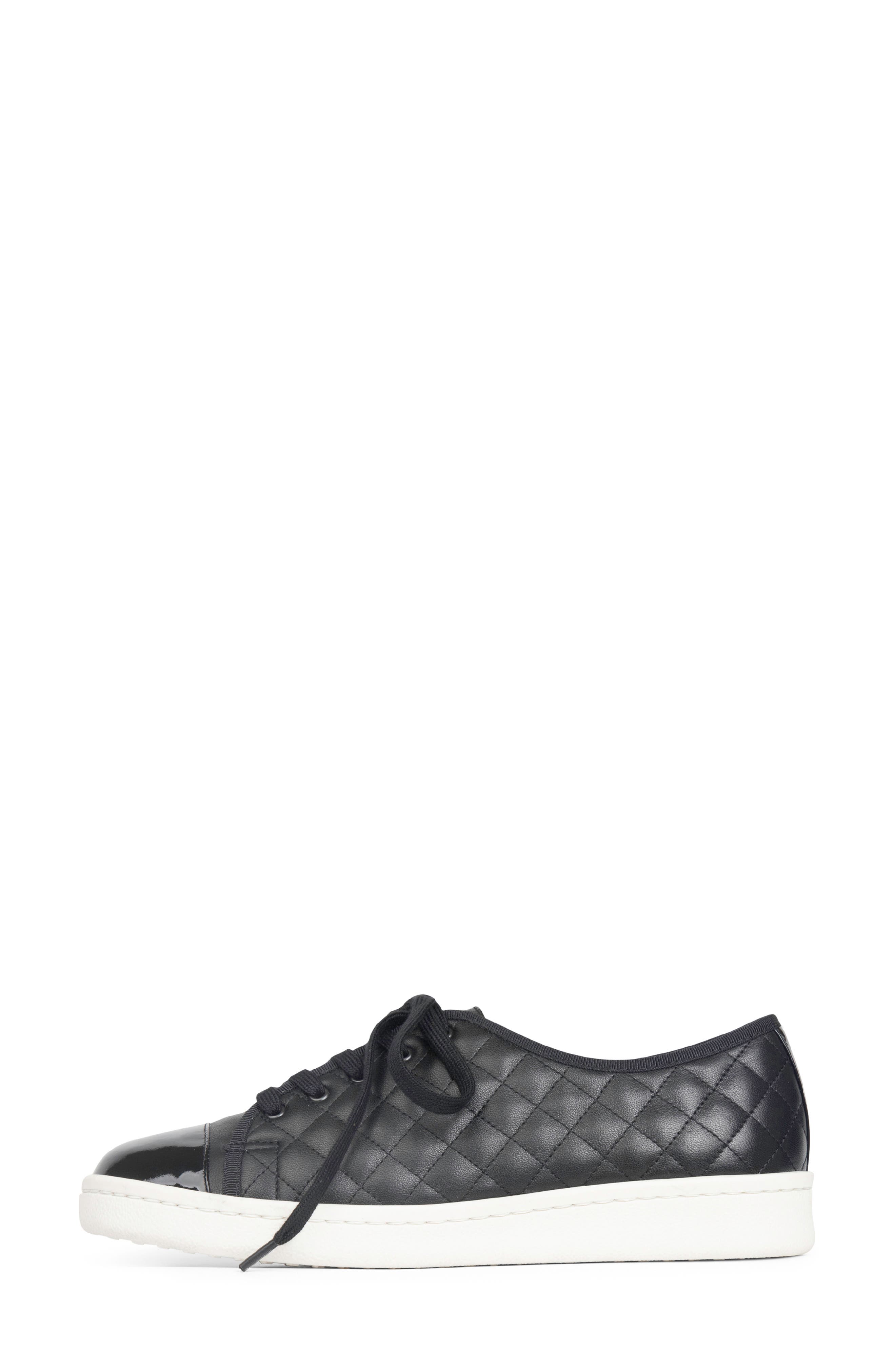 PAUL MAYER Samba Cap Toe Sneaker, Alternate, color, Black/ Black Patent
