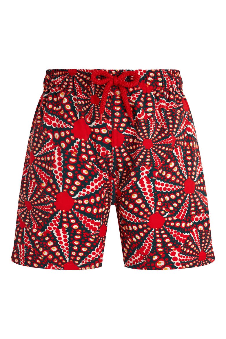 Kids' Oursinades Stretch Swim Shorts, Main, color, COQUELICOT