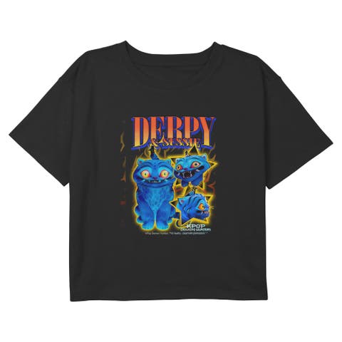 Girl's KPop Demon Hunters Derpy and Sussie Mascot Friends  Graphic T-Shirt