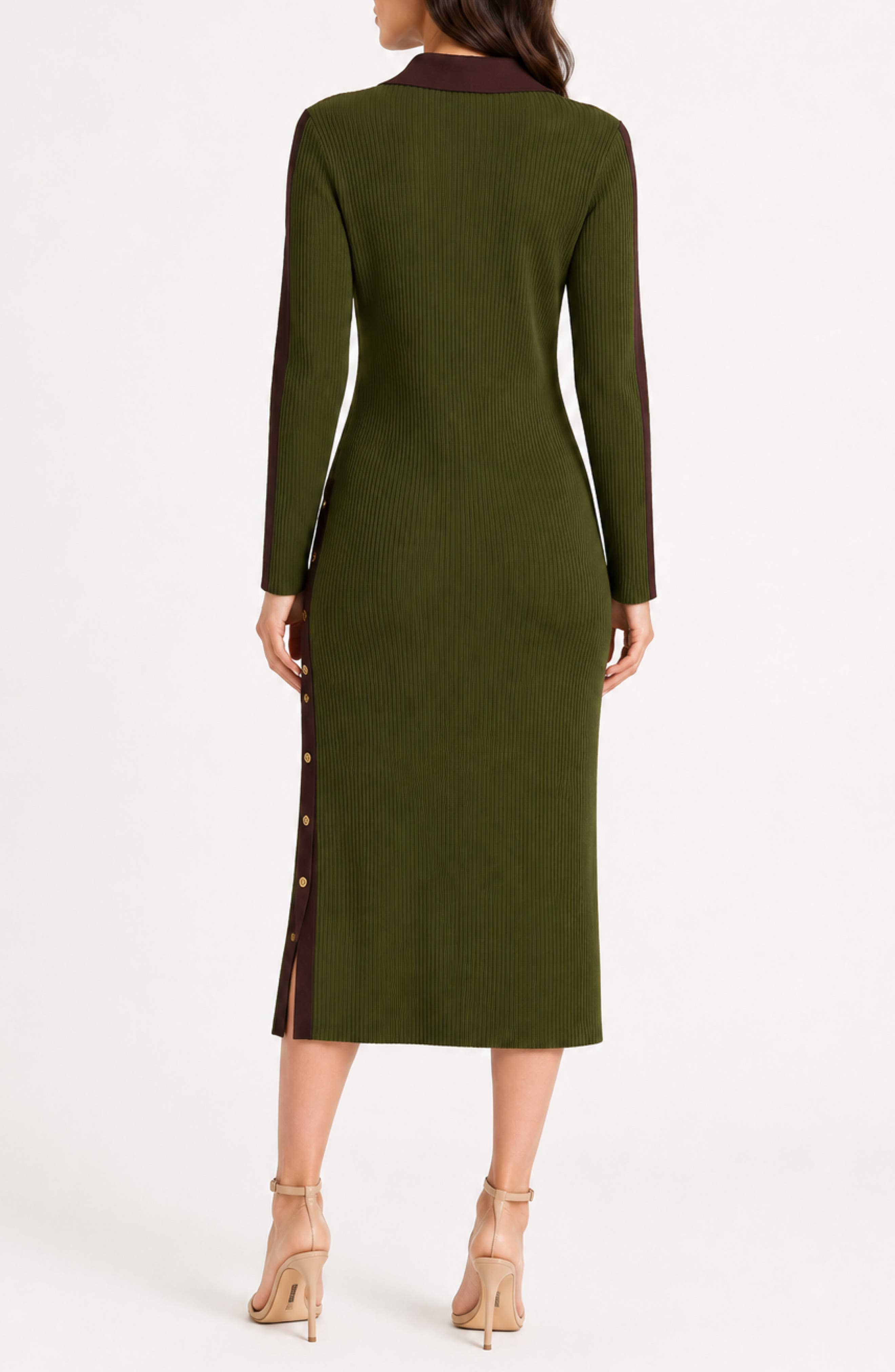neau ベスト　ジレ　オリーブ Nanette Lepore Henley Sweater Dress (Women) | Nordstromrack