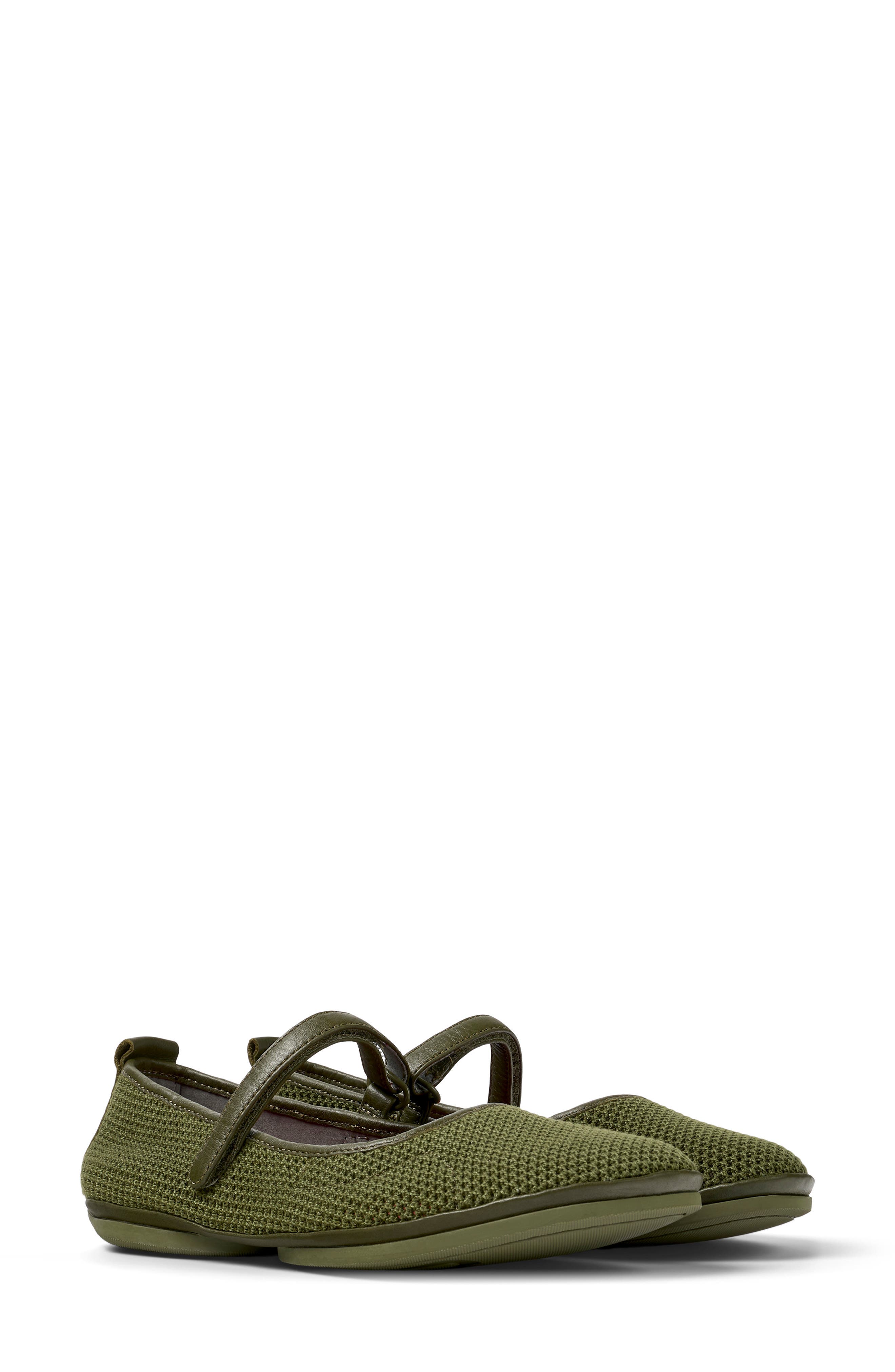 Right Nina Mary Jane Flat, Main, color, MEDIUM GREEN