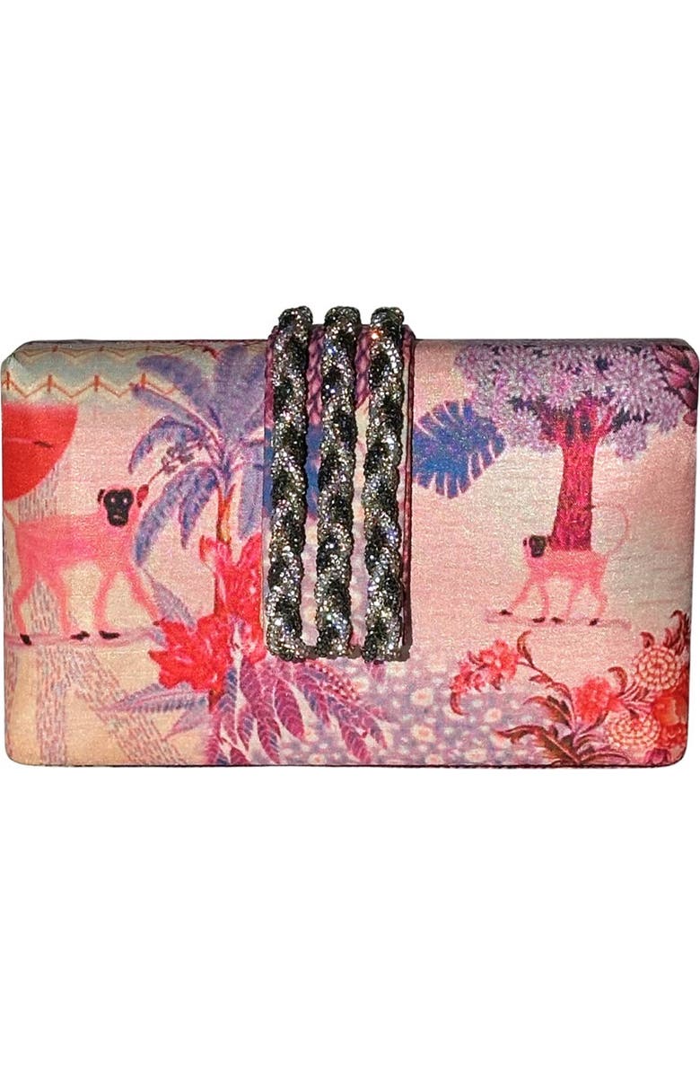 Simitri Printed Braid CLutch, Main, color, Faerie Pink
