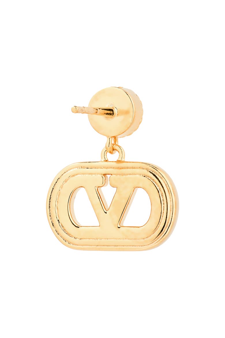 Ovalette Logo Drop Earrings, Alternate, color, GOLD