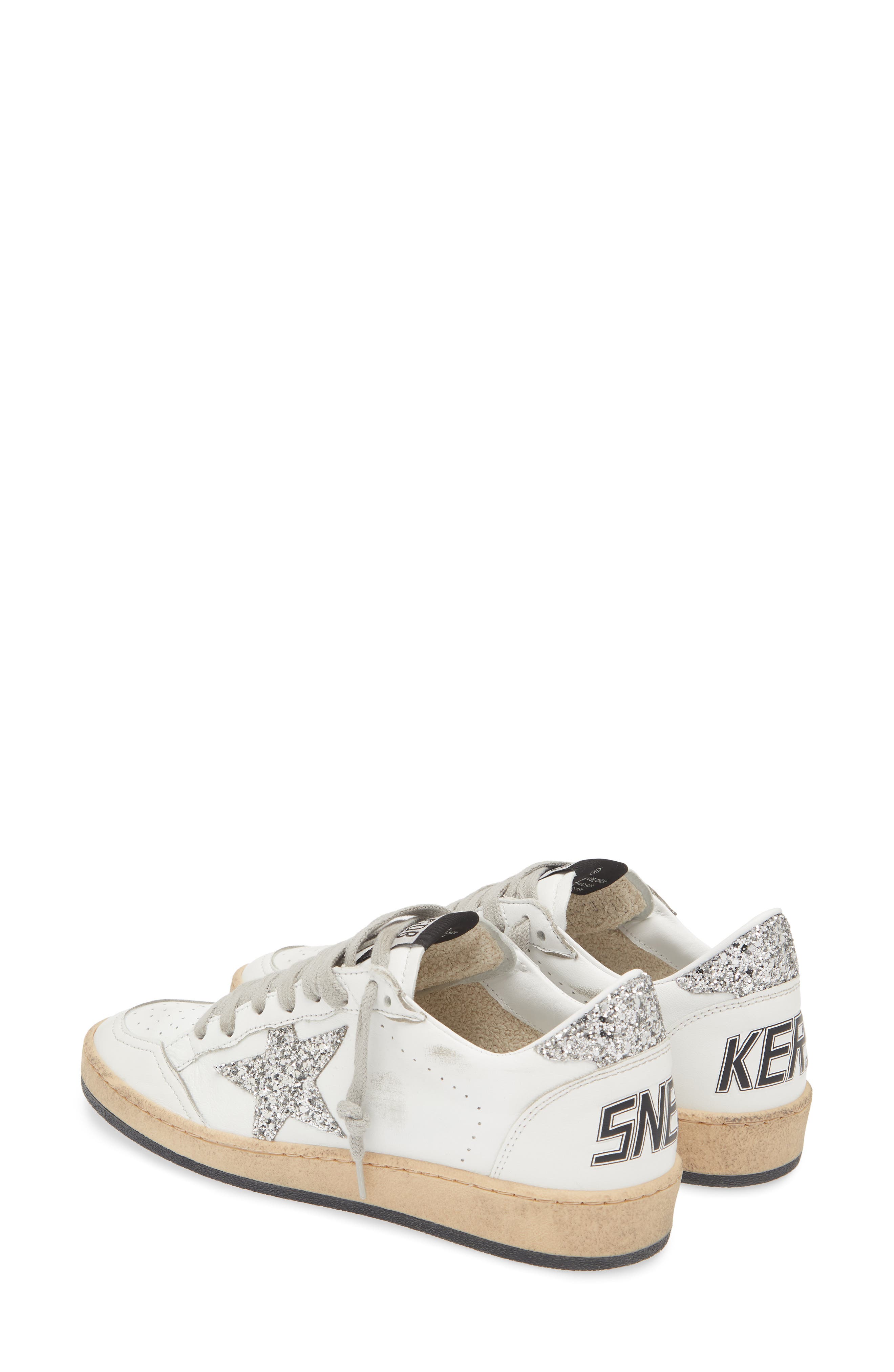 Golden Goose Ball Star Low Top Sneaker, Alternate, color, White/ Silver