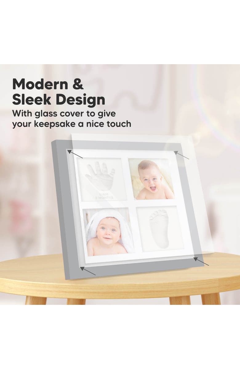 KeaBabies Ever Baby Hand & Footprint Keepsake Frame, Alternate, color, Cloud Gray