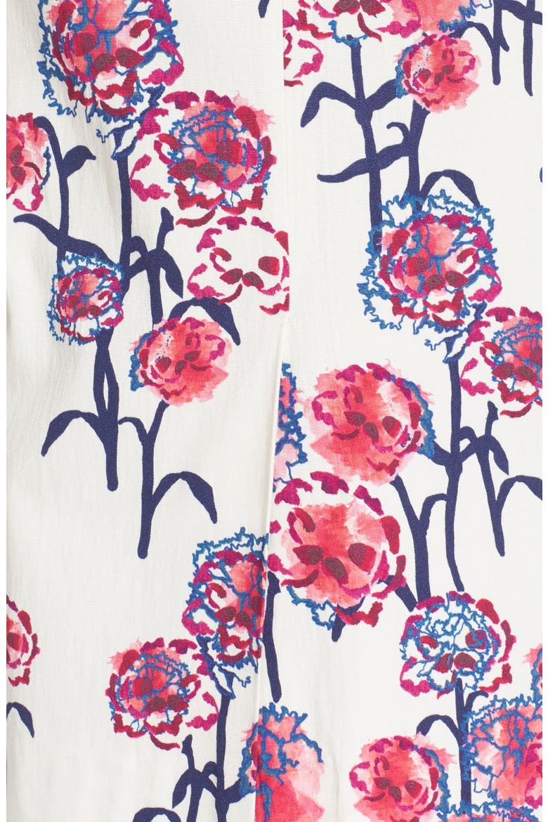 Textured Garden Print Pencil Skirt, Alternate, color, WHITE/ HIBISCUS MULTI