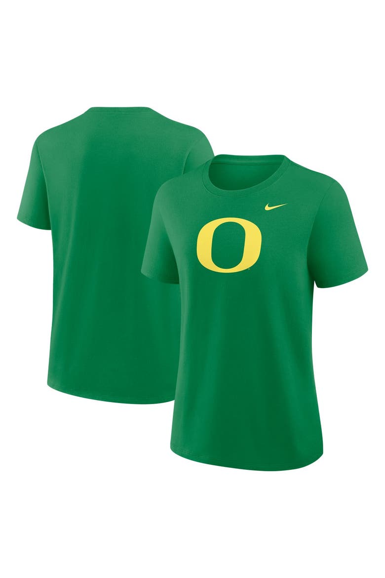 Women's Nike Green Oregon Ducks Primary Logo T-Shirt, Main, color, Green