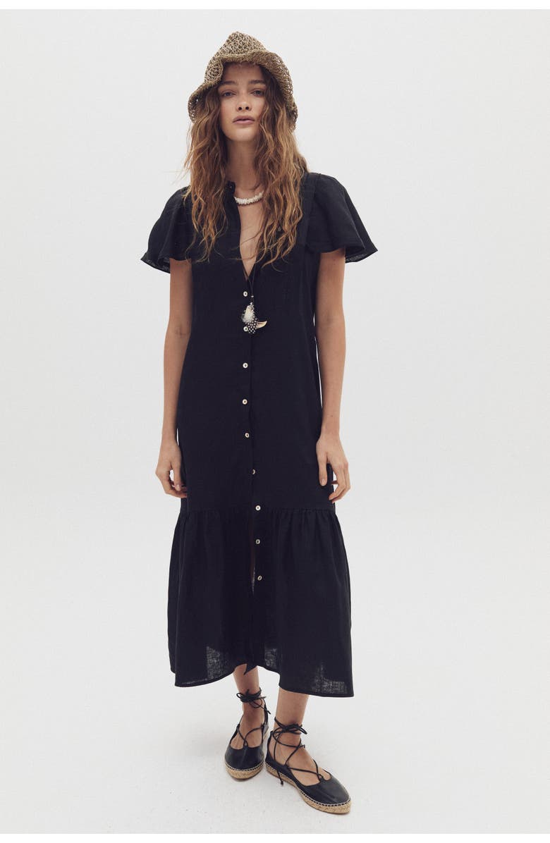 LANHTROPY Willow Linen Dress, Main, color, 