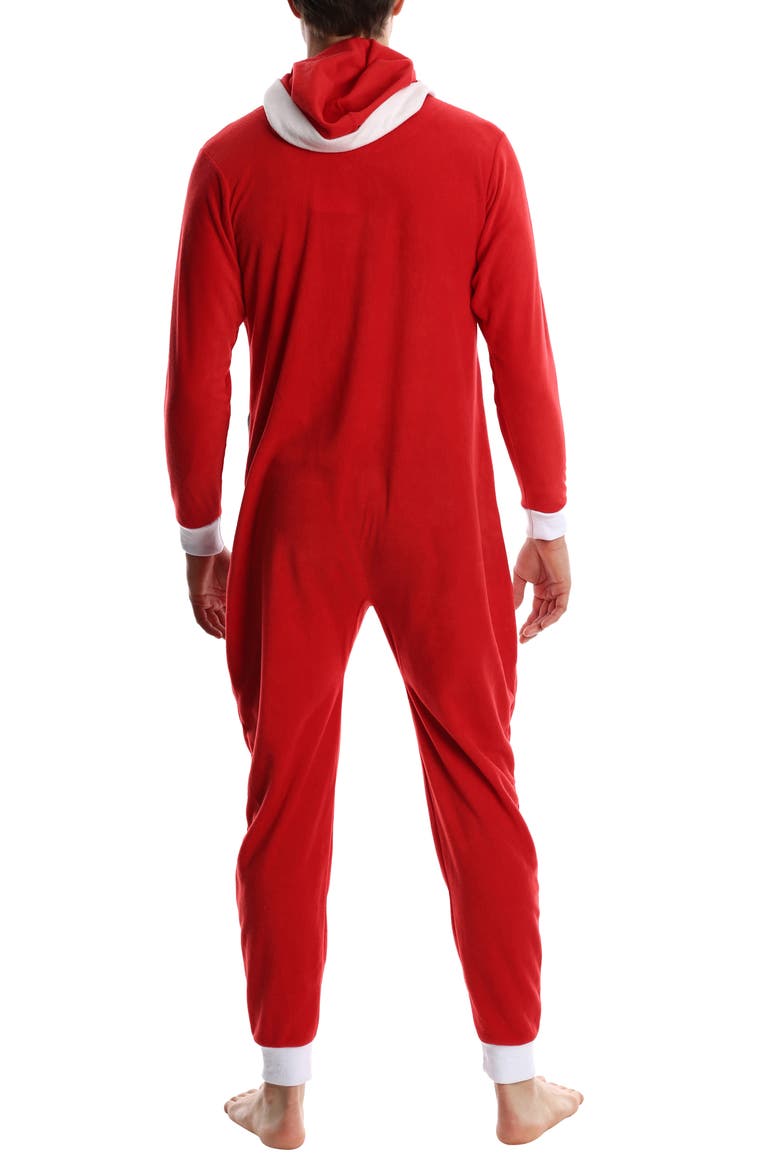 Santa Claus Novelty Fleece Onesie, Alternate, color, SANTA CLAUS