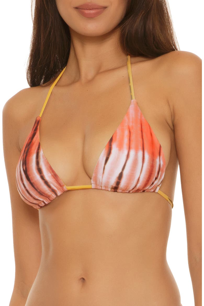 Washed Away ReversibleTriangle Bikini Top, Main, color, MULTI