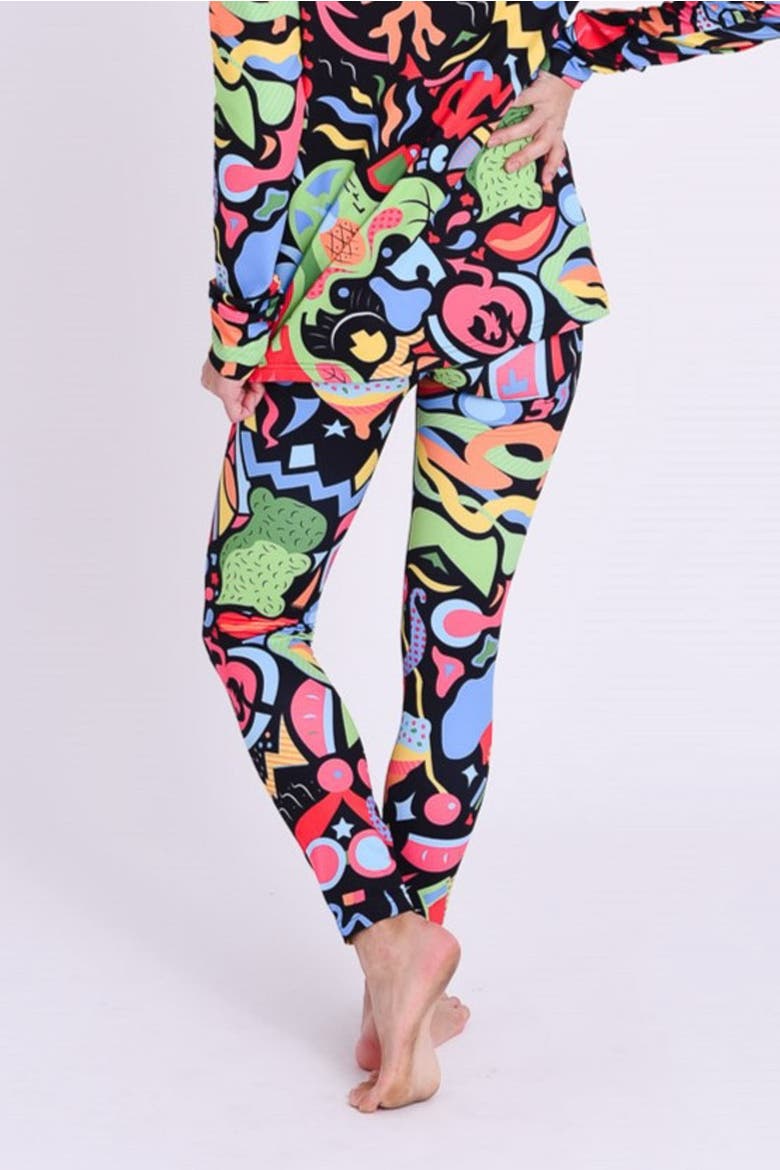 Stairway To Heaven Womens Baselayer Legging, Alternate, color, multi-colour