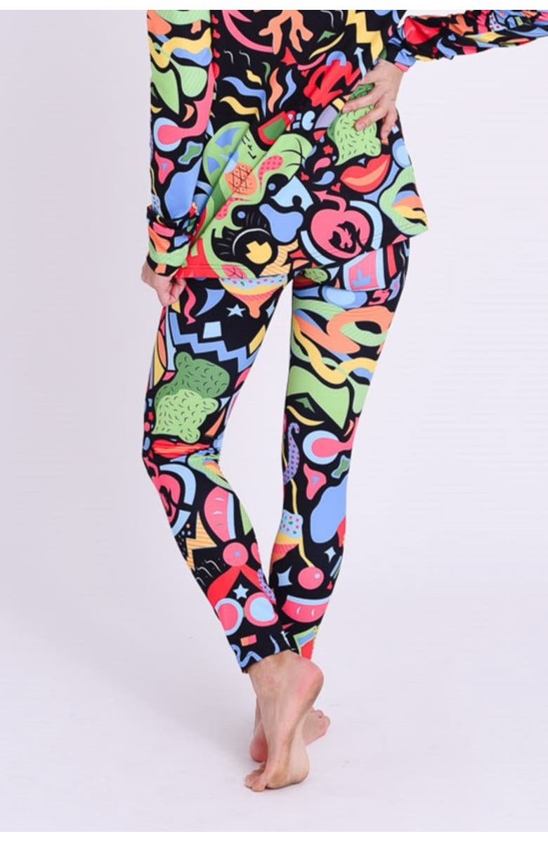 OOSC Stairway To Heaven Womens Baselayer Legging, Alternate, color, Multi-Colour