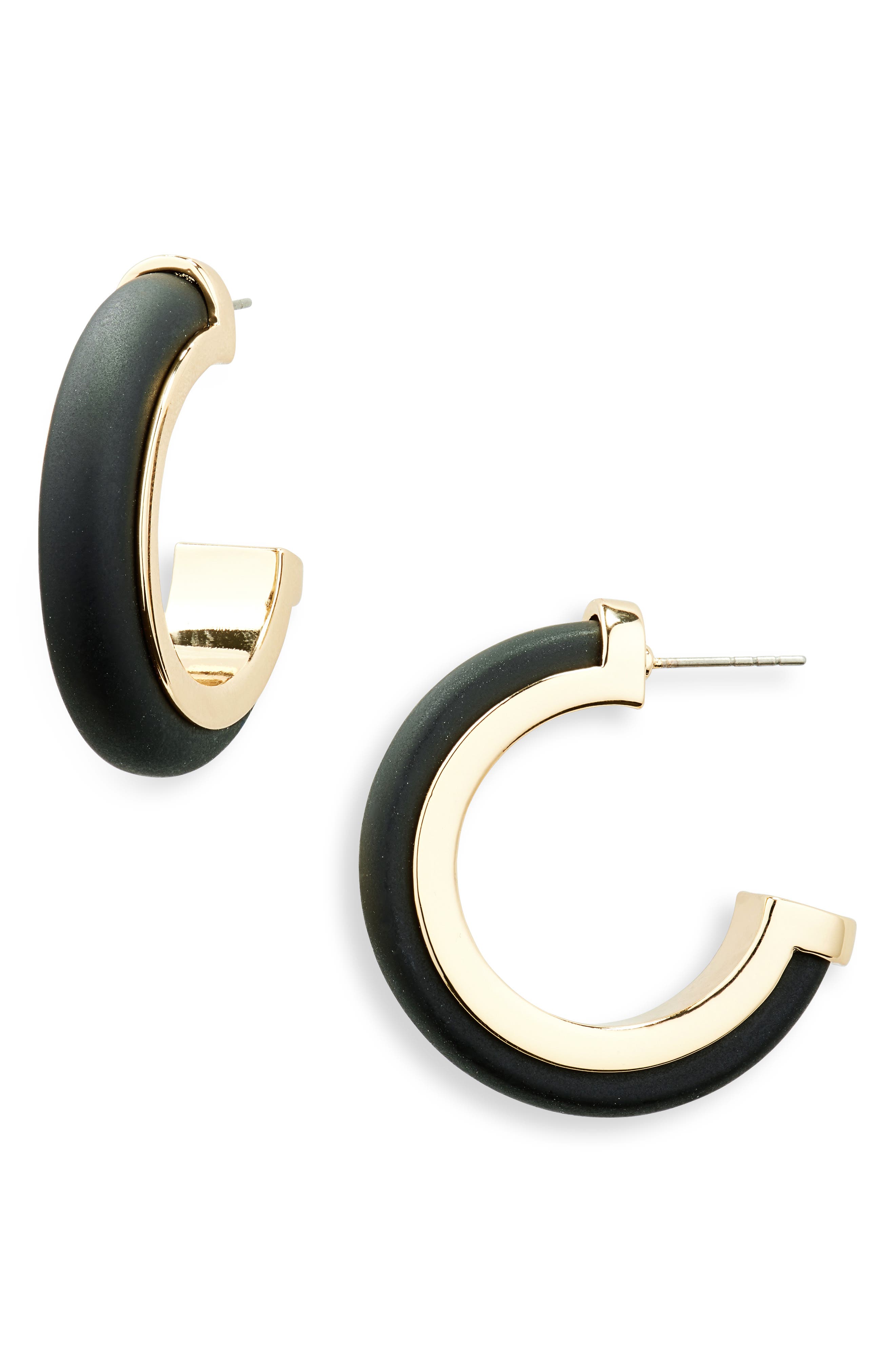 NORDSTROM RACK Frosted Resin Hoop Earrings