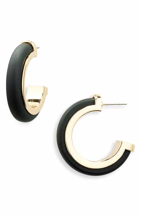 NORDSTROM RACK Frosted Resin Hoop Earrings