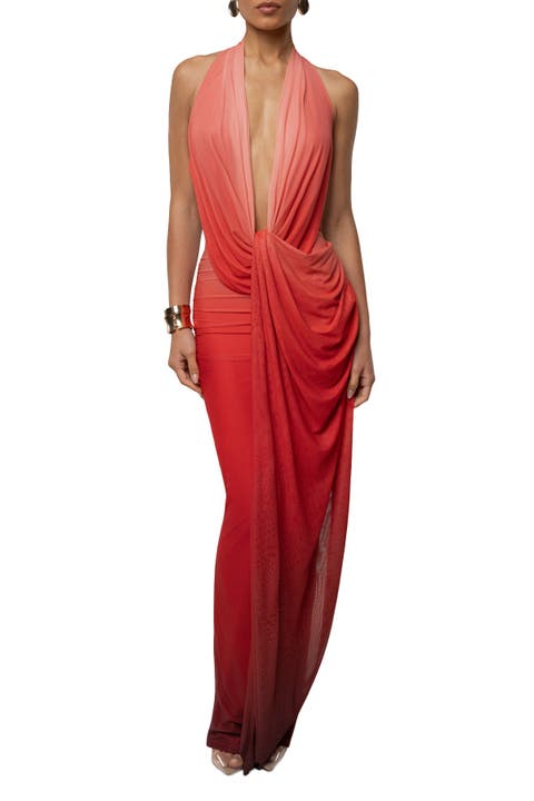 Alaina Plunge Maxi Dress