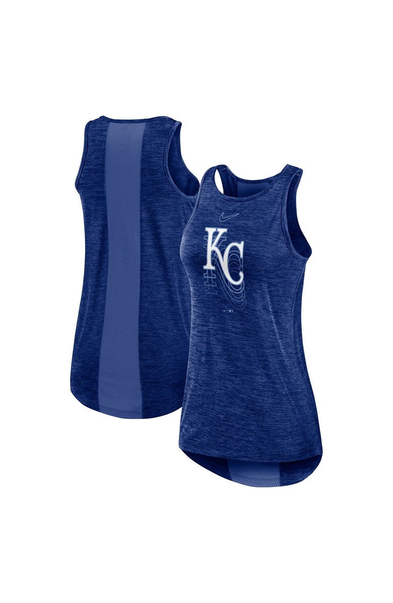 Nike Women's Nike Royal Kansas City Royals Logo Fade High Neck Performance Tank Top, Main, color,