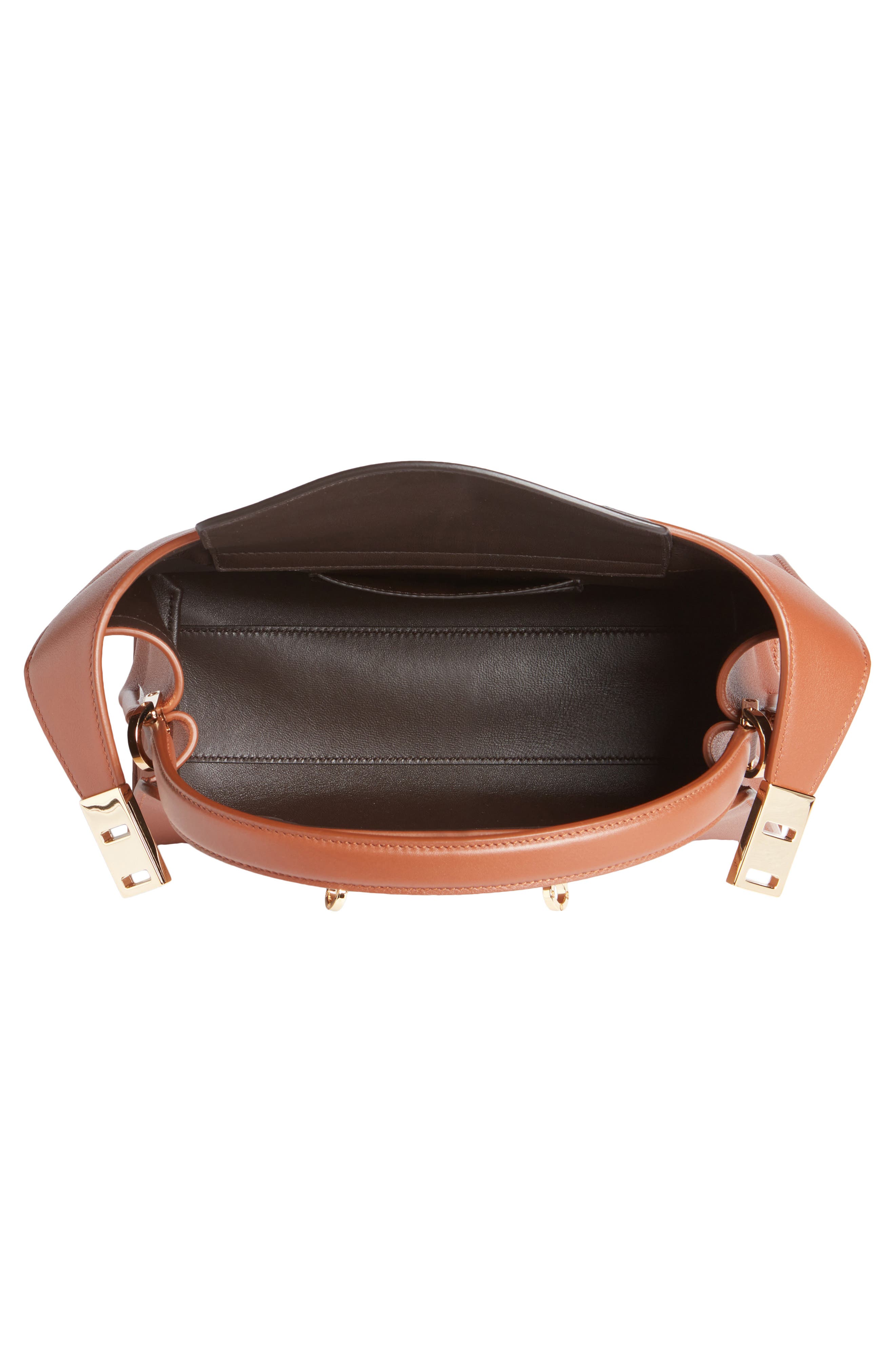 Extra Small Hug Leather Top Handle Bag, Alternate, color, NEW COGNAC T DI MORO
