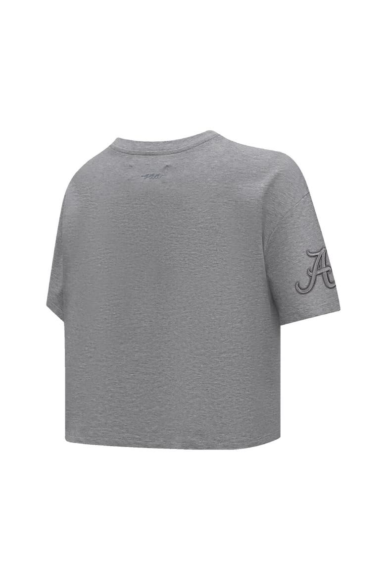 Women's Pro Standard Heather Charcoal Alabama Crimson Tide Tonal Neutral Boxy Cropped T-Shirt, Alternate, color, Heather Charcoal
