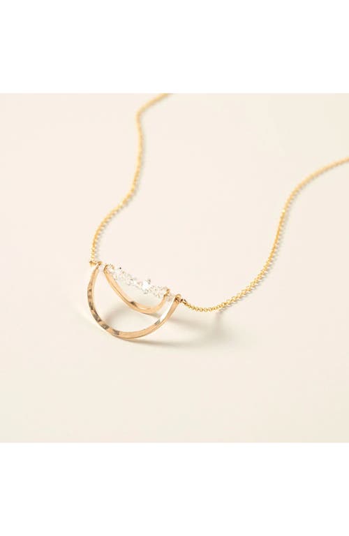 Britta Ambauen Herkimer Diamond Arc Necklace In Gold