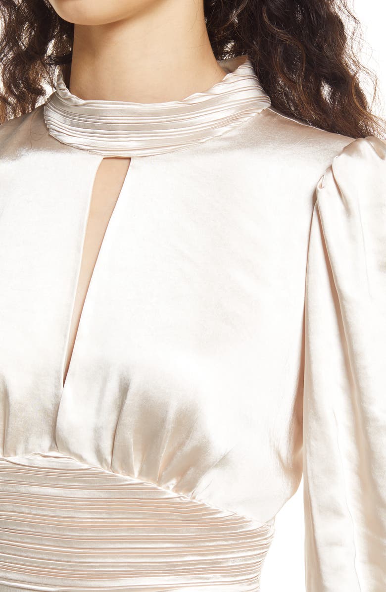 Adelyn Rae Cora Long Sleeve Satin Minidress, Alternate, color, 