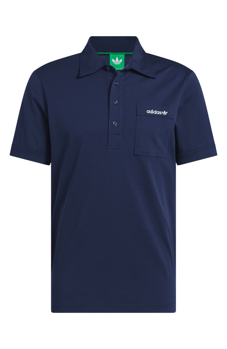 adidas Archive Pocket Golf Polo, Alternate, color, Night Indigo
